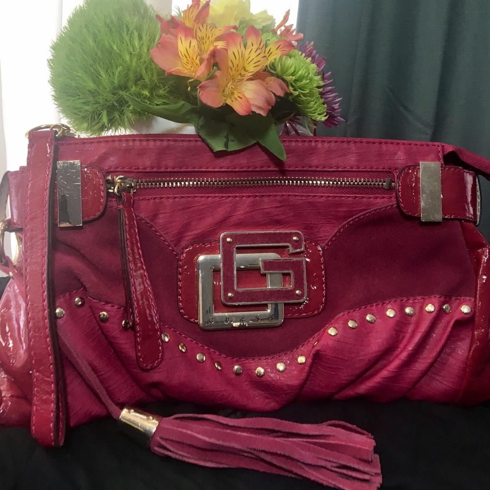 Fushia pink hand purse